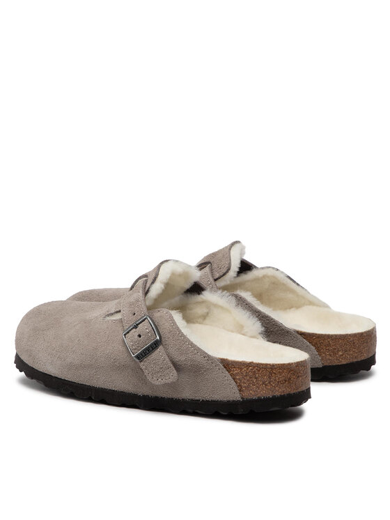 Birkenstock Pantofole Birkenstock Boston Vl/ Shearling 1017651 Grigio