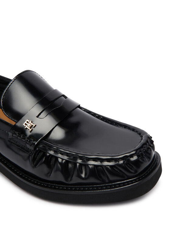 Tommy Hilfiger Mokasīni Tommy Hilfiger Square Toe Abrasivato FW0FW08825 Melns