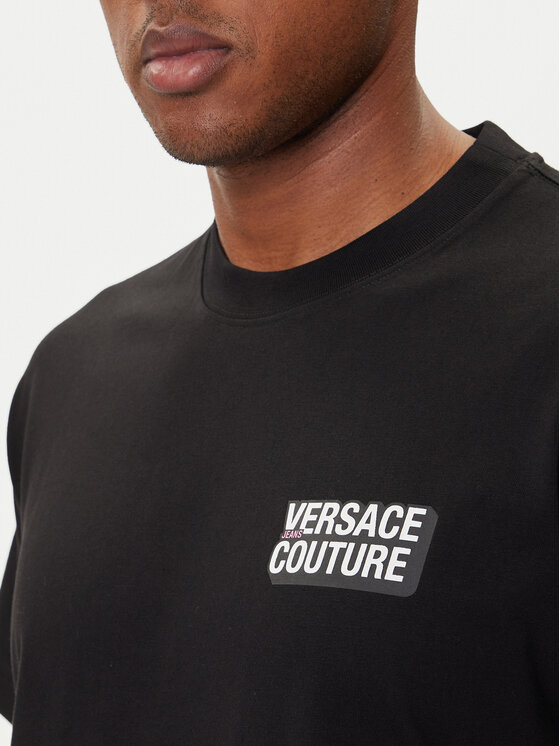 Versace Jeans Couture Versace Jeans Couture Camiseta 79GAHP10 CJ01P Negro Regular Fit
