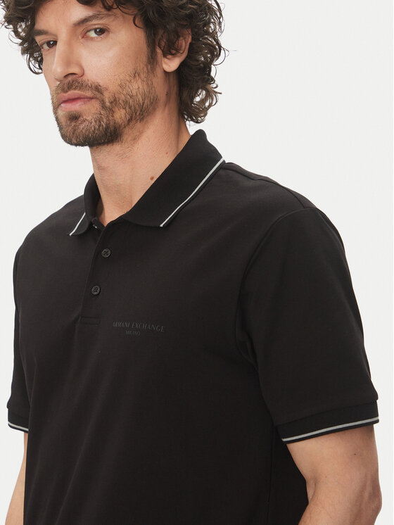 Armani Exchange Armani Exchange Поло XM000489 AF13026 UC001 Чорний Regular Fit