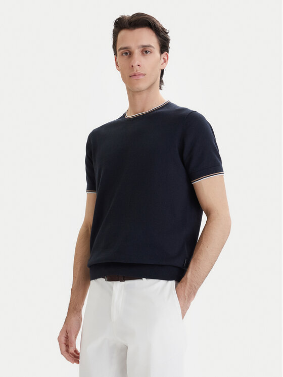Bugatti Bugatti Camiseta 7200-75516C Azul marino Relaxed Fit