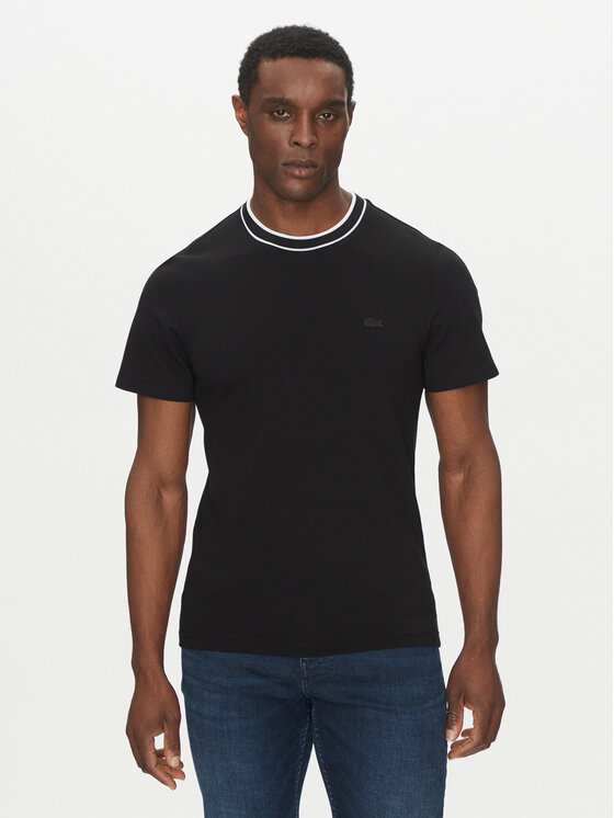 Lacoste Lacoste Majica TH8174 Črna Regular Fit