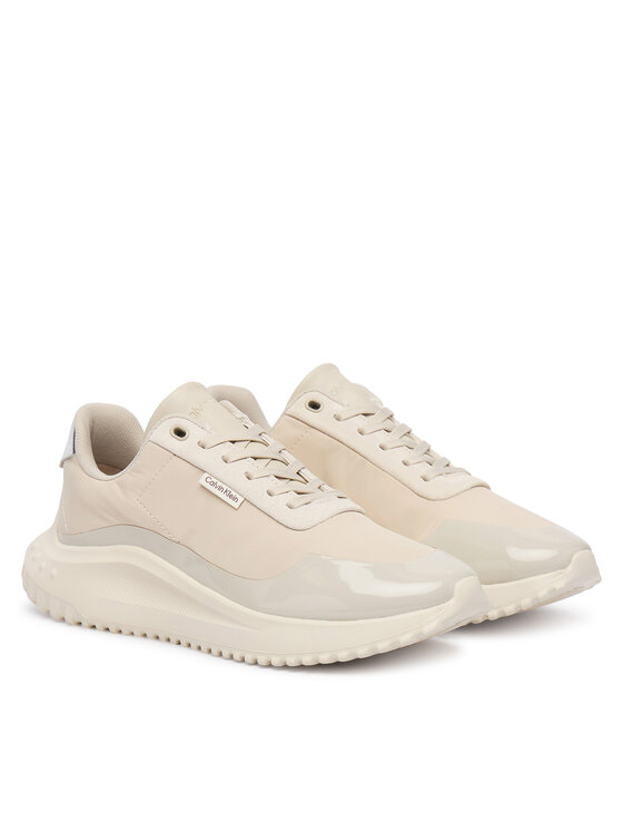 Calvin Klein Superge Calvin Klein Eva Runner Lace Up Mat Mix YW0YW02016 Bež