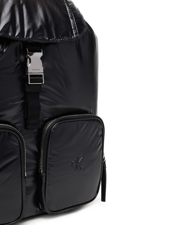 Calvin Klein Zaino Calvin Klein Pocket Nylon Flap Backpack LV04F3406G Nero