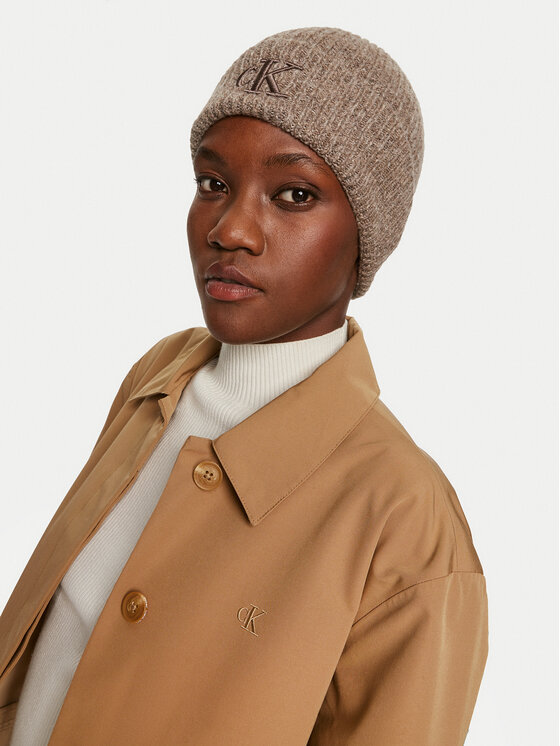 Calvin Klein Čiapka Calvin Klein Thick Embroidery K60K612321 Béžová