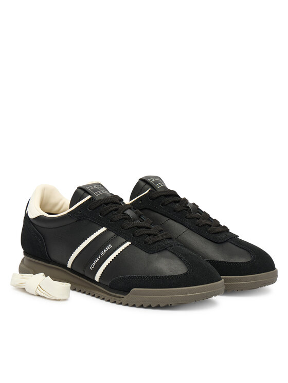 Tommy Jeans Zapatillas Tommy Jeans Tjw Low Profile Runner Lthr Mix EN0EN03001 Negro