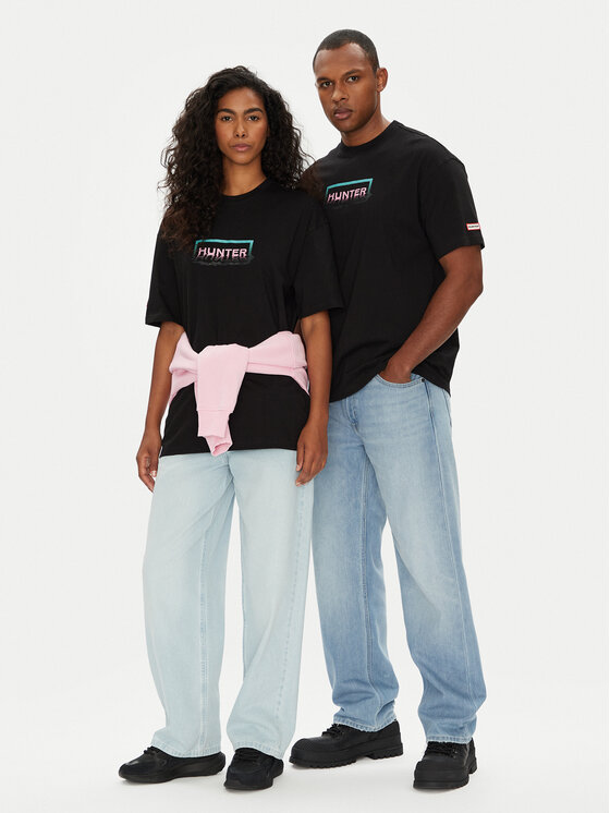 Hunter Hunter Футболка Abele UNISEX HARU0007251 Чорний Regular Fit