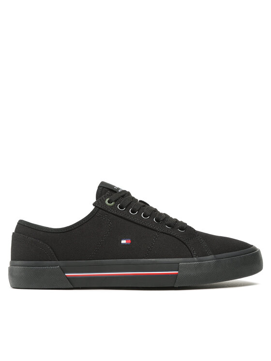 Tommy Hilfiger Tenisice Tommy Hilfiger Core Corporate Vulc Canvas FM0FM04560 Crna