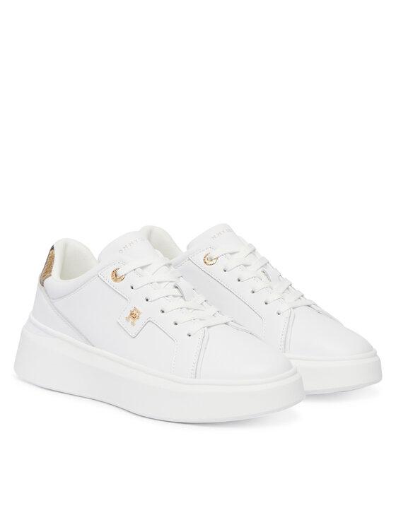 Tommy Hilfiger Sneakersy Tommy Hilfiger Chic Platform Snake FW0FW09456 Biały