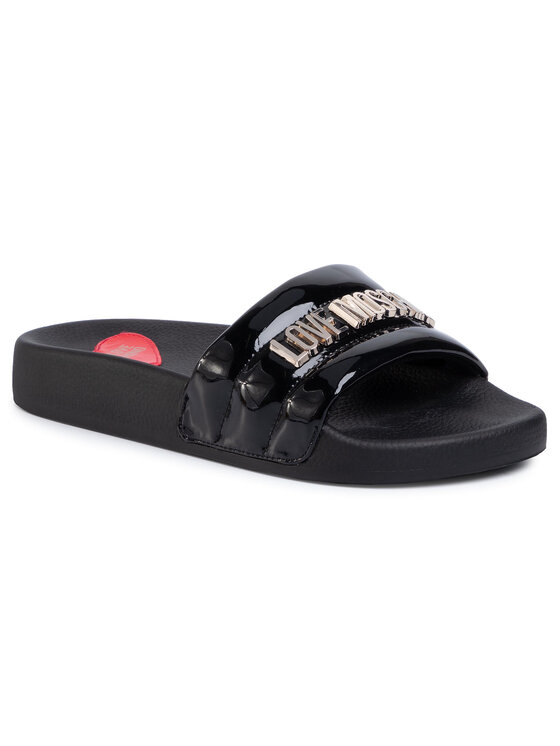 LOVE MOSCHINO Klapki LOVE MOSCHINO JA28022G1AID0000 Czarny