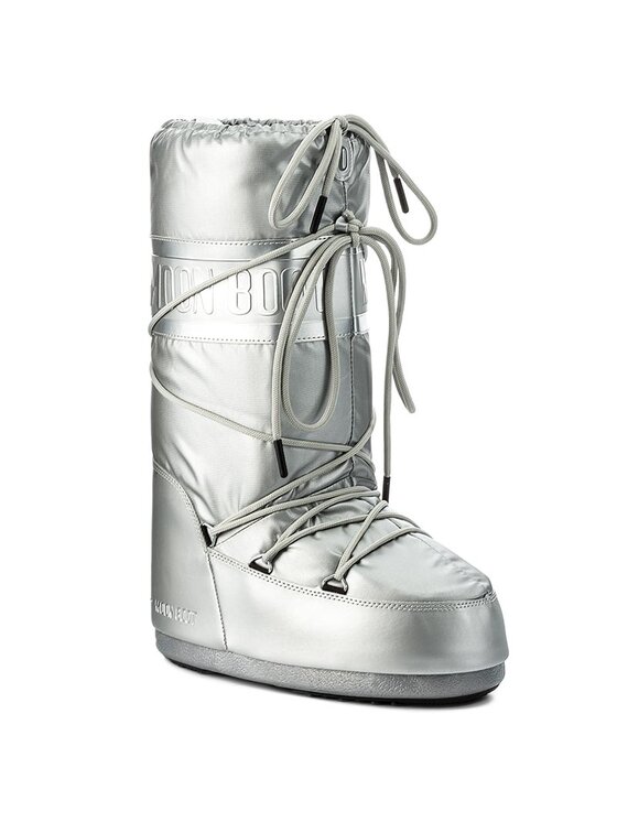 Moon Boot Škornji za sneg Moon Boot Classic Plus Met 14023200001 Srebrna