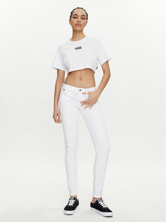 Vans Vans Póló Flying V Crew Crop Ii VN000GFF Fehér Regular Fit