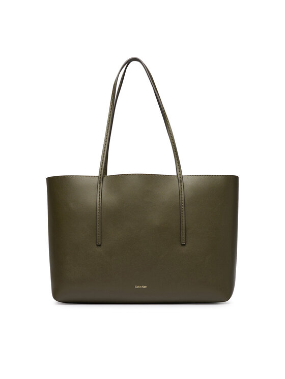Calvin Klein Kabelka Calvin Klein Foil Logo Tote W/Pouch LV04F3274G Tmavě zelená