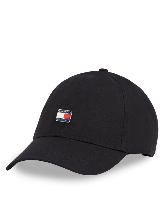 Tommy Jeans Kepurė su snapeliu Tommy Jeans Tjw Heritage Plaque Cap AW0AW16986 Juoda