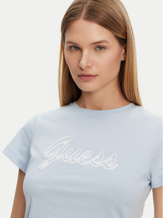 Guess Guess Футболка V5GI02 K9RM1 Блакитний Slim Fit