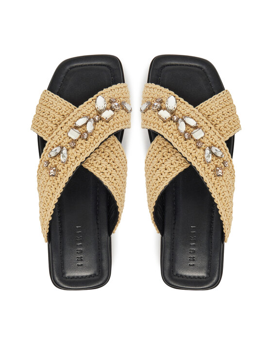 Inuikii Шльопанці Inuikii Woven Strap Stones 70104-367 705 Бежевий