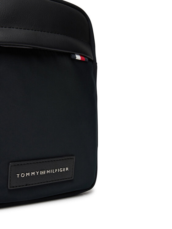 Tommy Hilfiger Torbica za okrog pasu Tommy Hilfiger Th Nylon Mini Reporter AM0AM13618 Črna