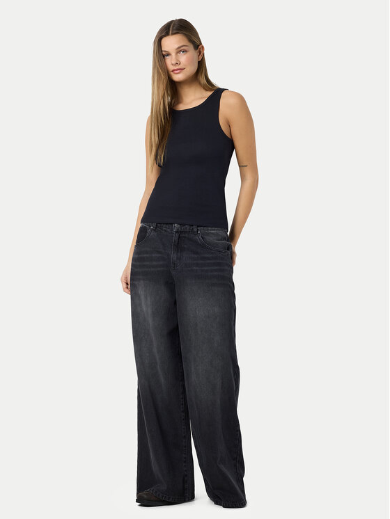 Noisy May Noisy May Top Maya 27033135 Nero Tight Fit