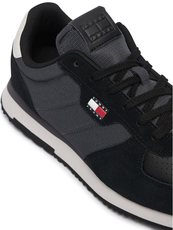 Tommy Jeans Laisvalaikio batai Tommy Jeans Tj Runner Flag Mix EM0EM01774 Juoda