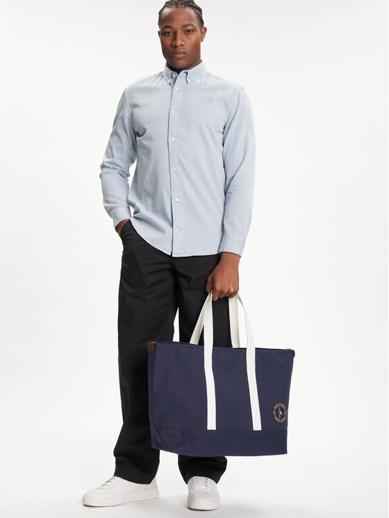 Tommy Hilfiger Kabelka Tommy Hilfiger Th Summer Tote AM0AM13557 Tmavomodrá