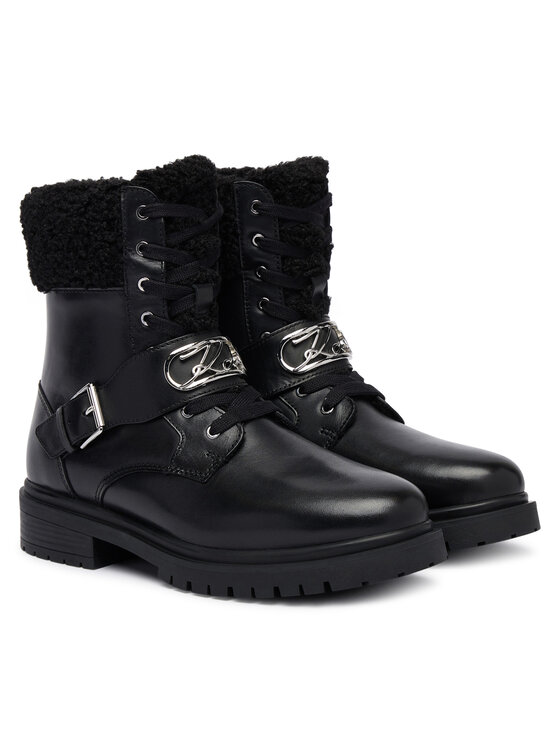 KARL LAGERFELD Ghete KARL LAGERFELD Binky II KL47566W Negru