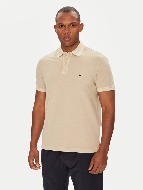 Tommy Hilfiger Tommy Hilfiger Polo majica MW0MW34757 Bež Regular Fit