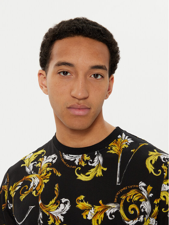 Versace Jeans Couture Versace Jeans Couture Футболка 78GAH6S0 Чорний Slim Fit