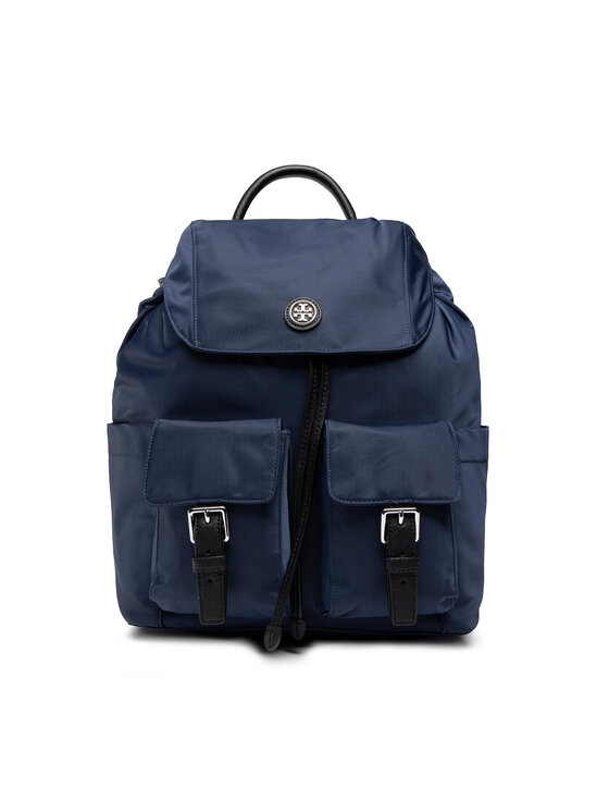Tory Burch Mugursoma Tory Burch Virginia Flap Backpack 85061 Tumši zils