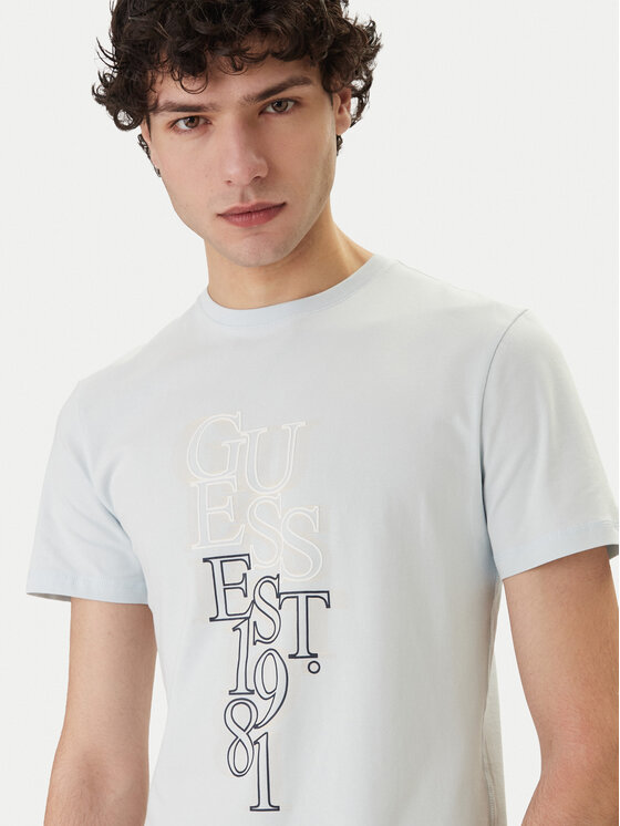 Guess Guess Футболка M6GI10 K2991 Блакитний Slim Fit