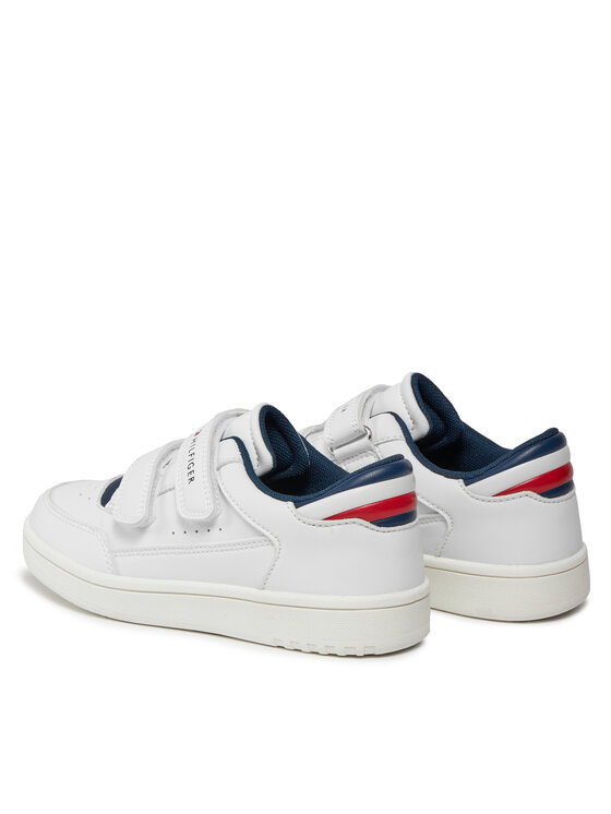 Tommy Hilfiger Αθλητικά Tommy Hilfiger Stripes Low Cut Velcro Sneaker T1X9-33339-1355 S Λευκό