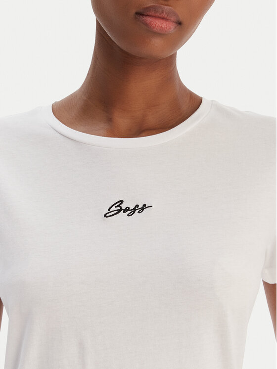 BOSS BOSS Camiseta Elove 50554696 Blanco Slim Fit