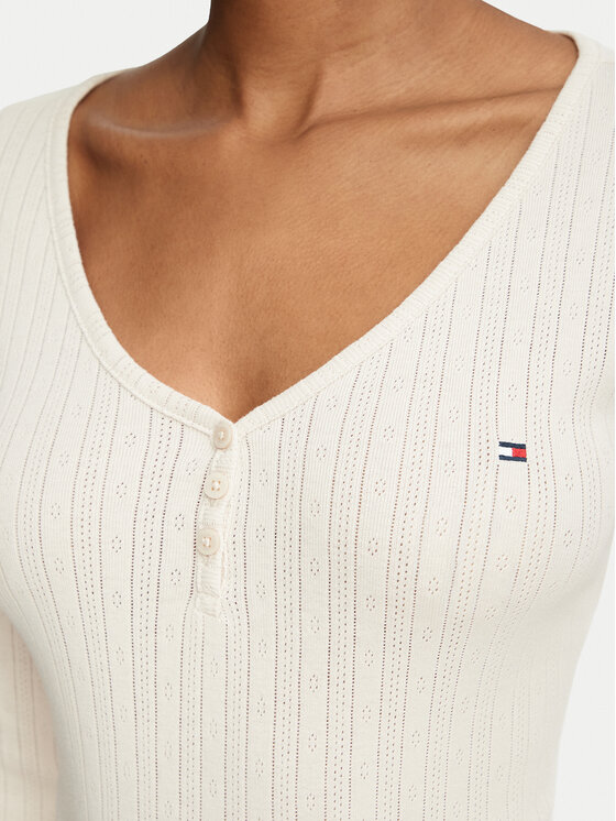 Tommy Hilfiger Tommy Hilfiger Pijama UW0UW06602 Crema Regular Fit