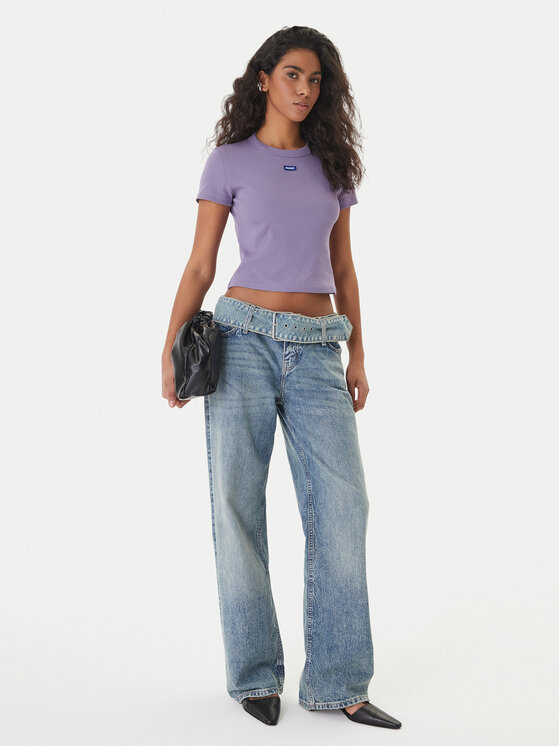 HUGO HUGO Camiseta Baby 50510749 Violeta Slim Fit