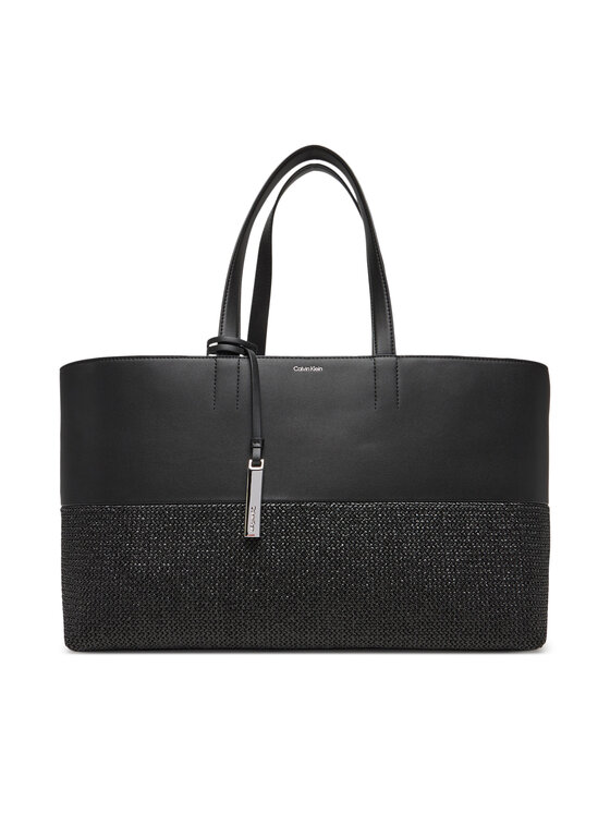 Calvin Klein Bolso Calvin Klein Ck Mixmedia Shopper_Raffia K60K613167 Negro