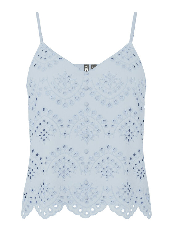 Pieces Pieces Топ Vilde 17156563 Блакитний Regular Fit