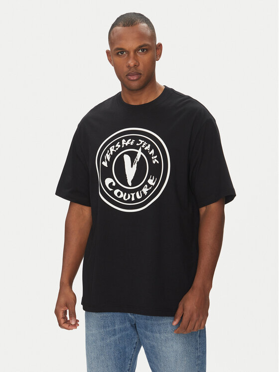 Versace Jeans Couture Versace Jeans Couture Футболка 78GAHE08 Чорний Regular Fit