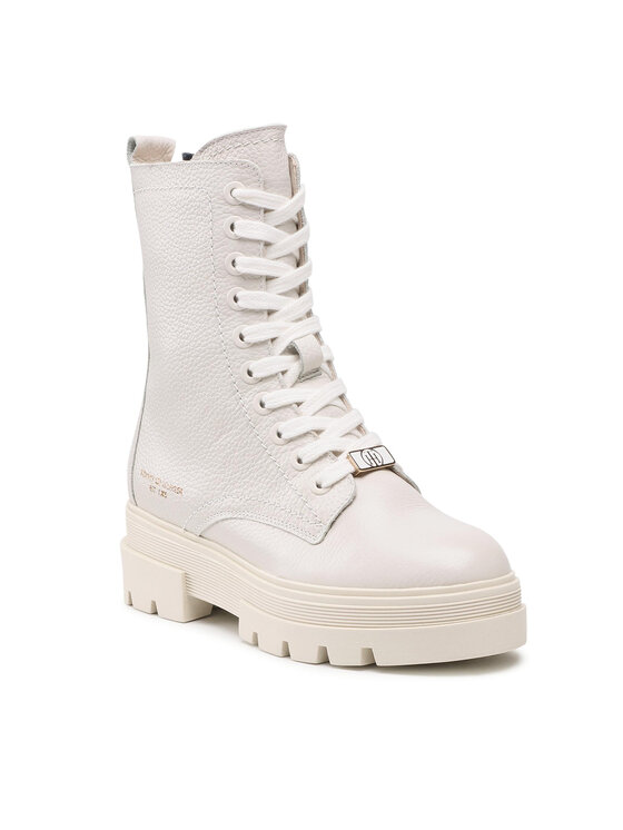 Tommy Hilfiger Trapery Tommy Hilfiger Monochromatic Lace Up Boot FW0FW05946 Beżowy