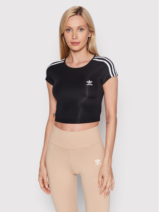 adidas adidas Футболка adicolor Classics 3-Stripes HM4710 Чорний Slim Fit