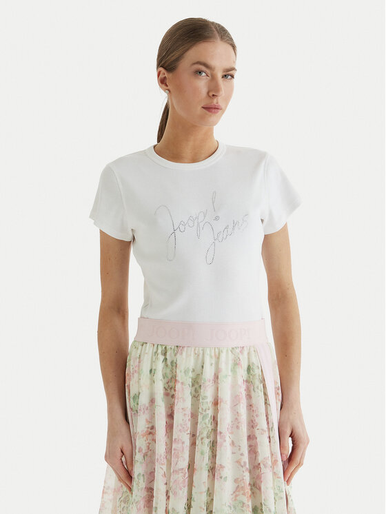 JOOP! Jeans JOOP! Jeans Футболка Tineta 10019315 30102094 Білий Regular Fit