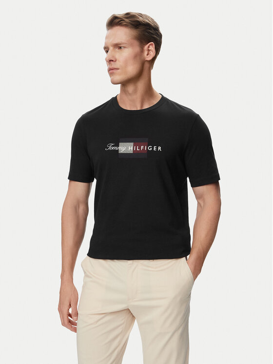 Tommy Hilfiger Tommy Hilfiger Camiseta MW0MW43226 Negro Regular Fit