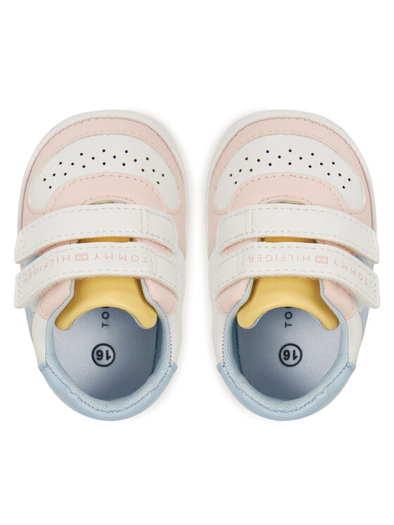 Tommy Hilfiger Zapatillas Tommy Hilfiger Flag Low Cut Velcro T0A9-33720-1528 Blanco