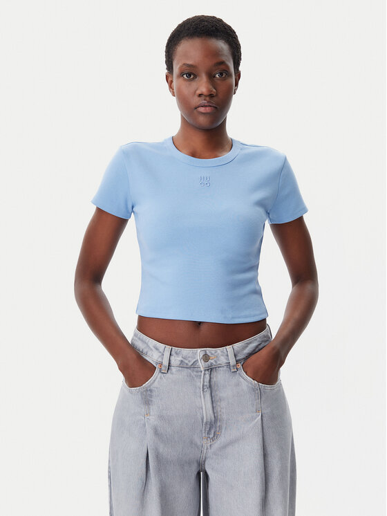 HUGO HUGO Футболка Delanor 50512000 Світло-синій Slim Fit