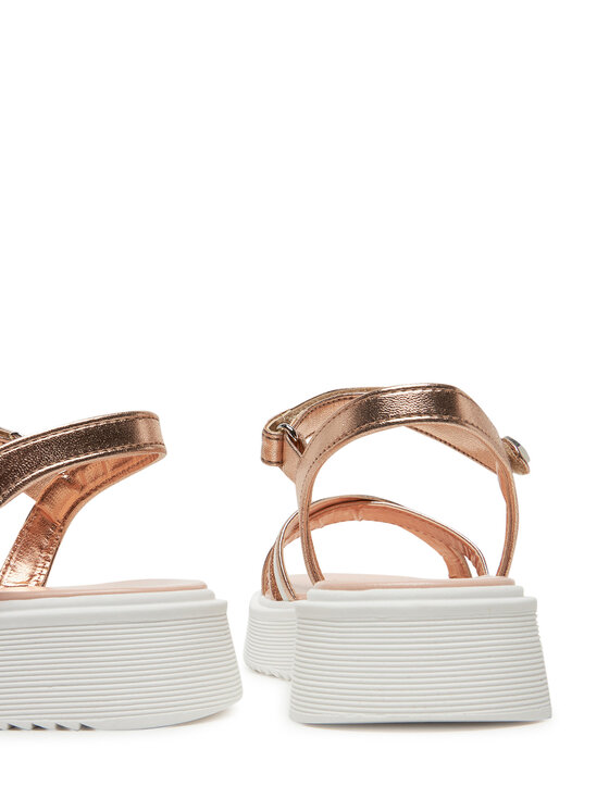 Tommy Hilfiger Sandały Tommy Hilfiger Sandal T4A2-33800-0569 S Różowe złoto