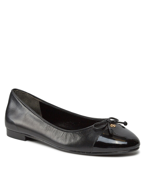 Tory Burch Балетки Tory Burch Cap-Toe Ballet 154511 Чорний