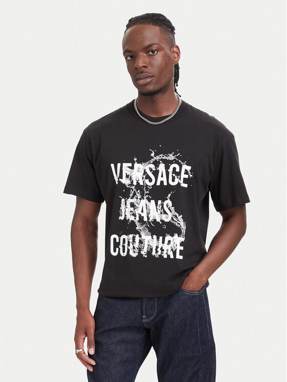 Versace Jeans Couture Versace Jeans Couture Camiseta 80GAHC01 CJ01C Negro Regular Fit