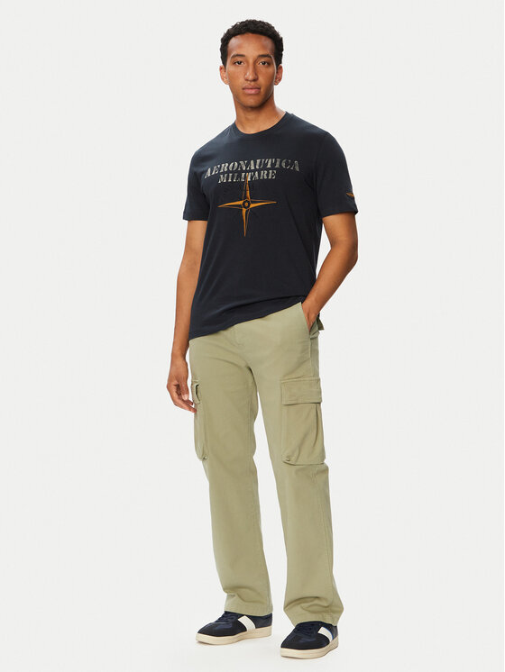 Aeronautica Militare Aeronautica Militare Camiseta 262TS2582UJ00750 Azul marino Regular Fit