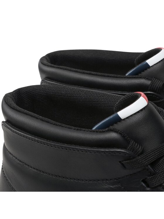 Tommy Hilfiger Tenisice Tommy Hilfiger Prep Vulc High Leather FM0FM04172 Crna