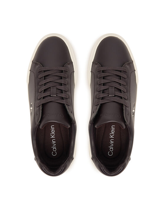 Calvin Klein Sportcipők Calvin Klein Chunky Cupsole Laceup Lth YW0YW01947 Sötétbarna
