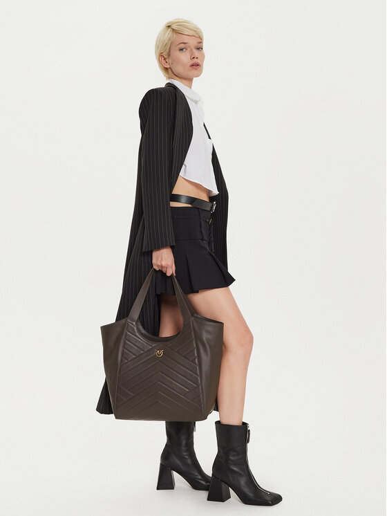 PINKO Τσάντα PINKO Tote Bag Puzzle 104536 A29Y M09Q Καφέ