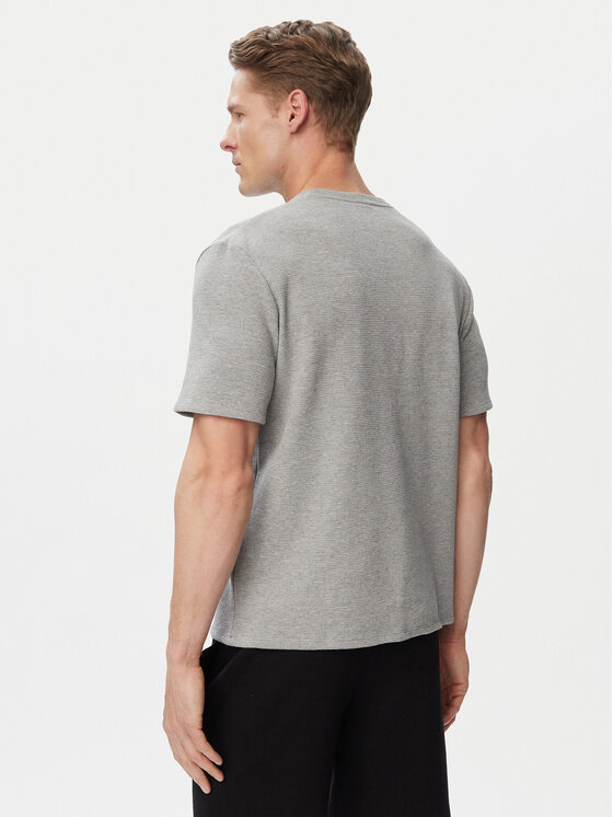BOSS BOSS Camiseta Waffle 50535891 Gris Regular Fit